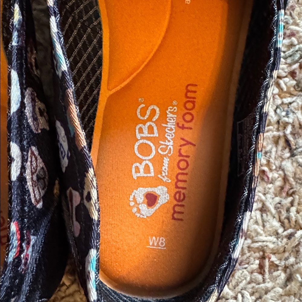 BOBS from Skechers Black Slip-Ons with Dog Design - Picture 3 of 4